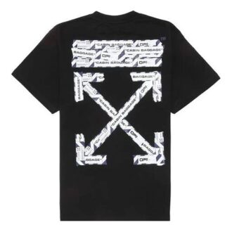 C/O Virgil Abloh Men’ s Black Airport Tape Over Tee