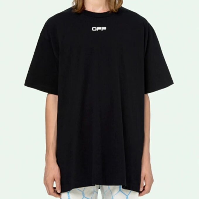 C/O Virgil Abloh Men’ s Black Airport Tape Over Tee