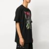 Caravaggio Painting Pattern Solid Color Short Sleeve Loose Fit Black