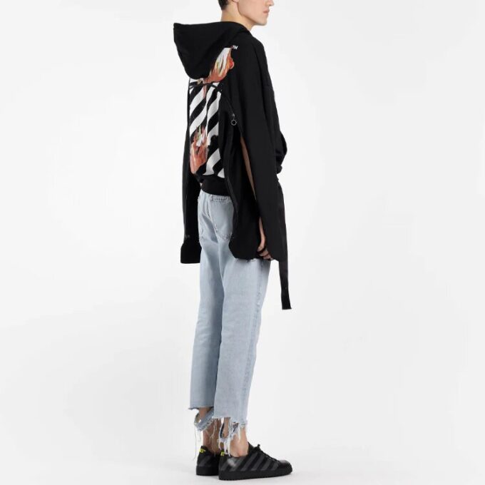 Diag Fire Back Zip Hoodie