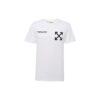 C/O Virgil Abloh Men’ s White Flamed Bart Short Sleeve Slim Tee