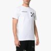 C/O Virgil Abloh Men’ s White Flamed Bart Short Sleeve Slim Tee