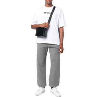 FW22 Solid Color Logo Embroidered Round Neck Short Sleeve Version White