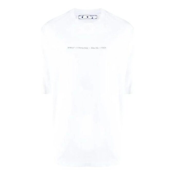 Logo Alphabet Printing Short Sleeve White