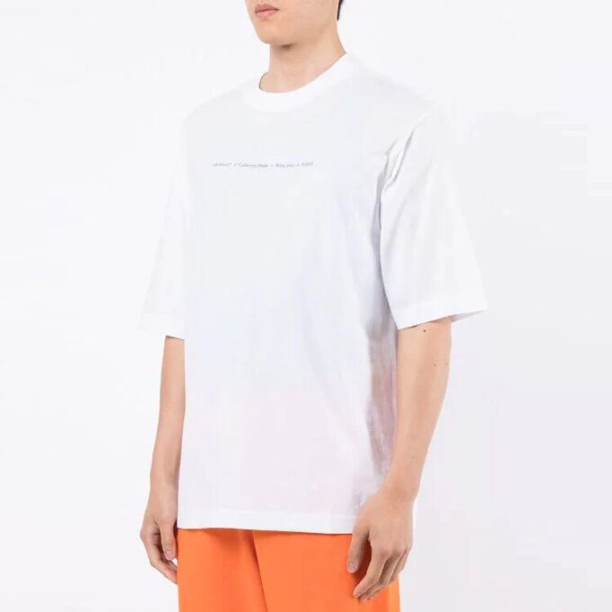 Logo Alphabet Printing Short Sleeve White