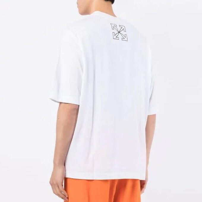 Logo Alphabet Printing Short Sleeve White
