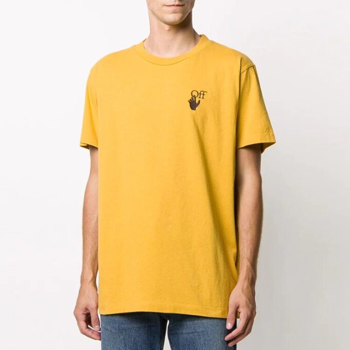 Logo Applique Short-sleeve Tee Men’ s Yellow