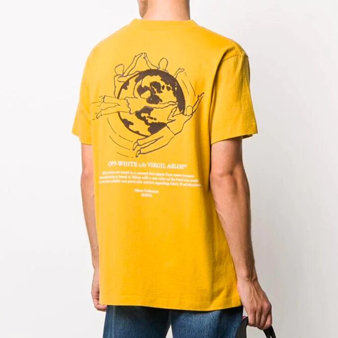 Logo Applique Short-sleeve Tee Men’ s Yellow