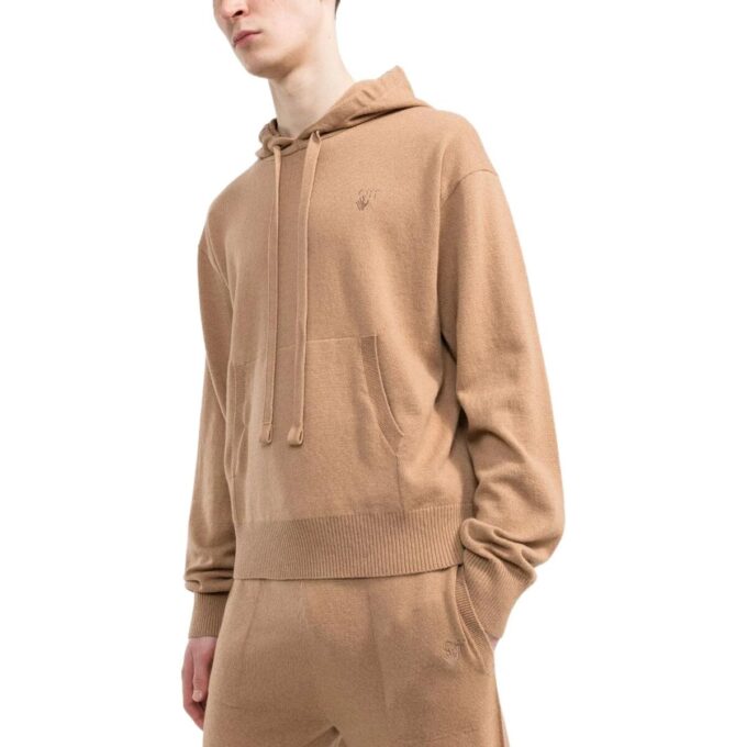 Logo Embroidered Cashmere Hoodie