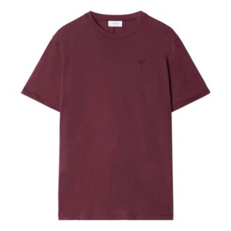 Logo-Embroidered Cotton T-shirt “Burgundy”