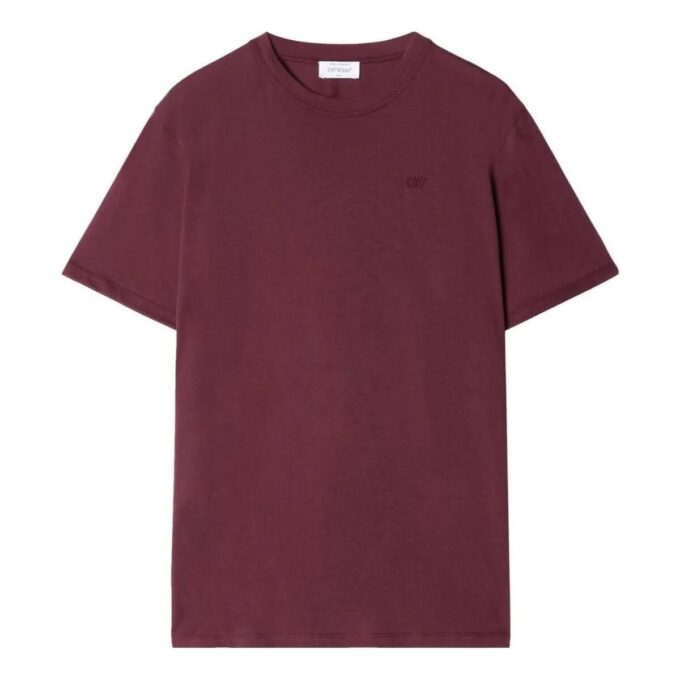 Logo-Embroidered Cotton T-shirt “Burgundy”