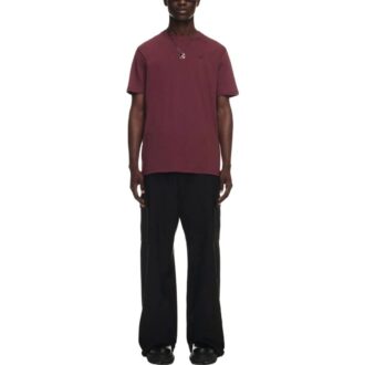 Logo-Embroidered Cotton T-shirt “Burgundy”