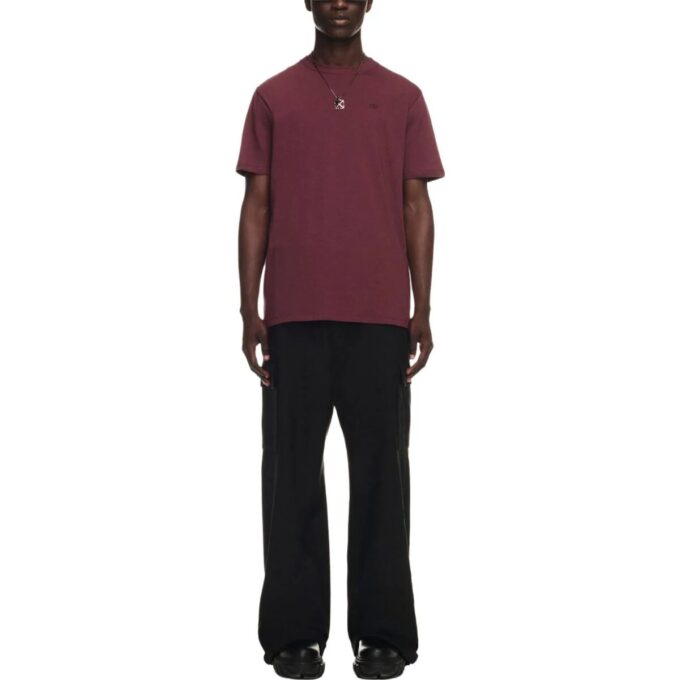 Logo-Embroidered Cotton T-shirt “Burgundy”