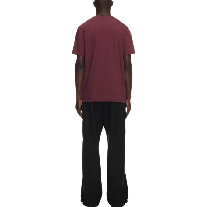 Logo-Embroidered Cotton T-shirt “Burgundy”