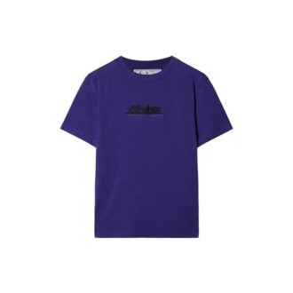 Logo-Embroidered Cotton T-shirt “Dark Purple”