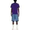 Logo-Embroidered Cotton T-shirt “Dark Purple”