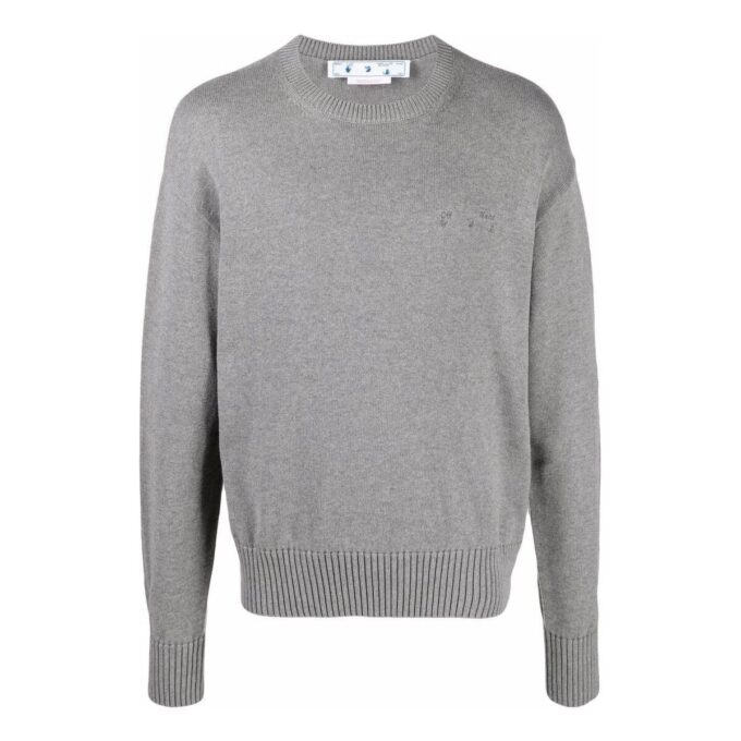 Logo Embroidered Knitted Jumper