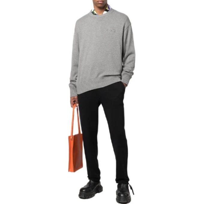 Logo Embroidered Knitted Jumper
