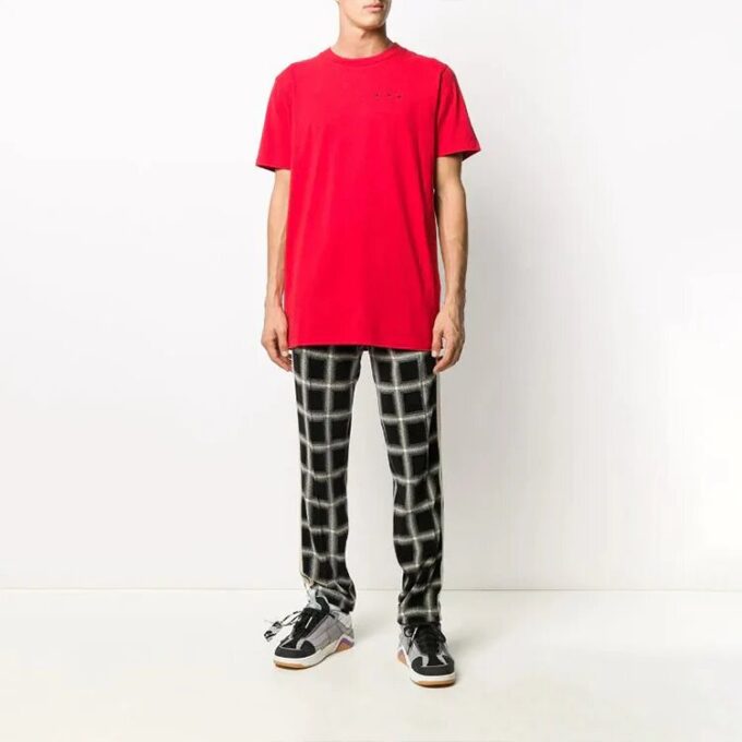Logo Embroidered Short Sleeve Red