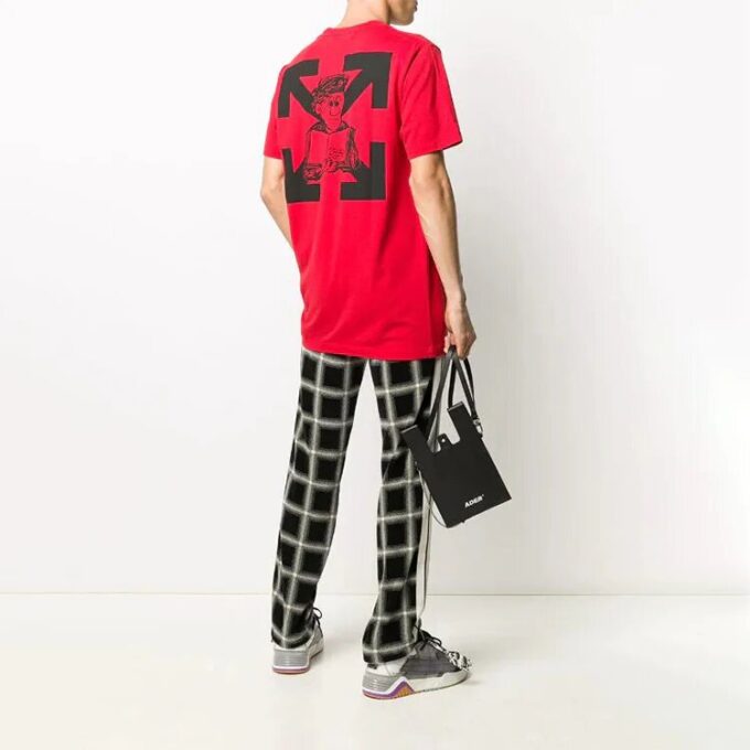 Logo Embroidered Short Sleeve Red
