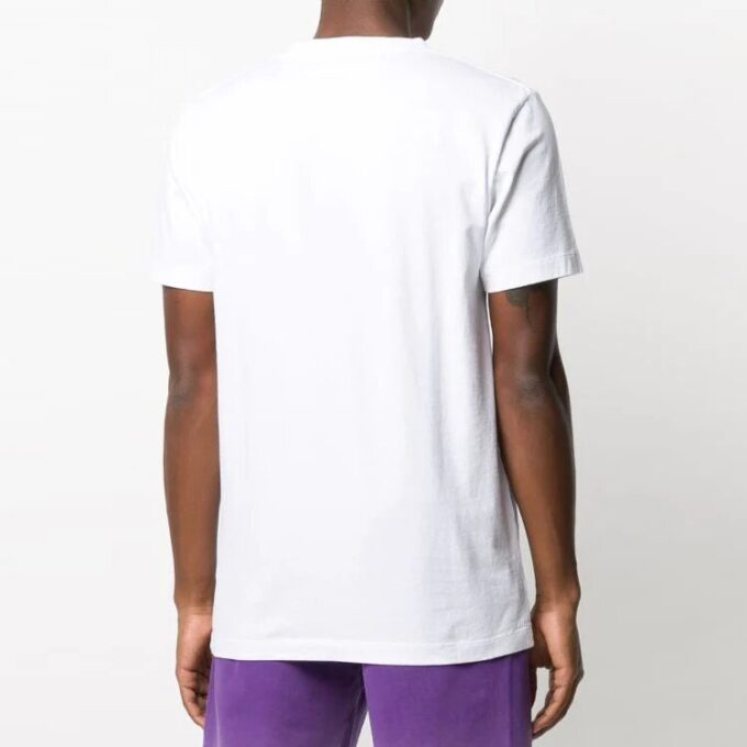 Logo Embroidered Short Sleeve White
