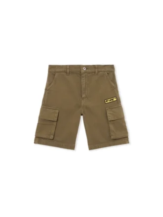 Logo Patch Diagonal Cargo Shorts