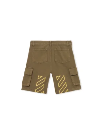 Logo Patch Diagonal Cargo Shorts