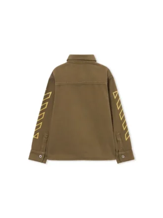 Logo Patch Diagonal Long-Sleeved Shirt