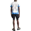 logo-print Colour Block T-shirt “Blue White”