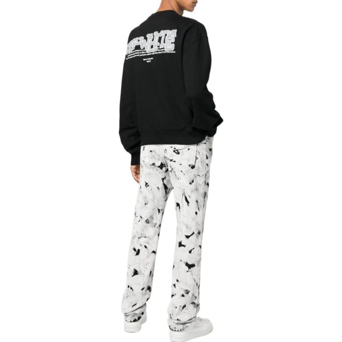 Logo Print Crew Neck Sweatshirt “Black”
