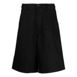 Logo-Print Knee-Length Shorts “Black”