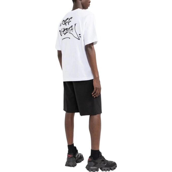 Logo Print Short Sleeve Tee “White”