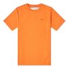 Logo Printed Crewneck Tops Logo Men Orange