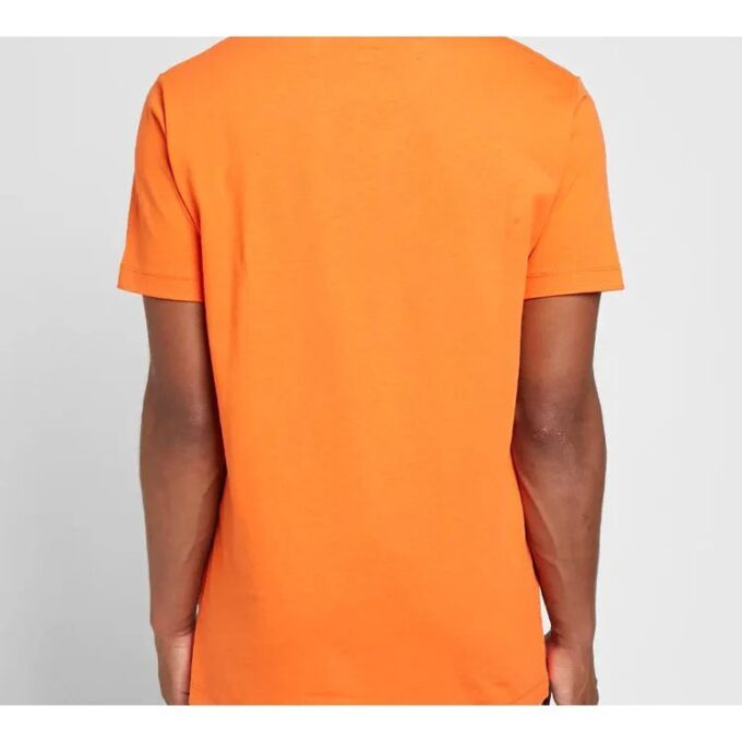 Logo Printed Crewneck Tops Logo Men Orange