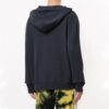 Logo Printing Hooded Pullover Men Black