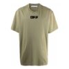Logo Printing Round Neck Pullover Short Sleeve Loose Version Green