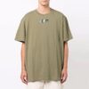 Logo Printing Round Neck Pullover Short Sleeve Loose Version Green