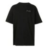 Logo Printing Round Neck Short Sleeve Loose Fit Black