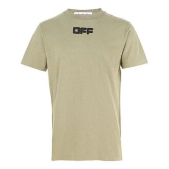 Logo Printing Round Neck Short Sleeve Ordinary Version Green