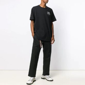 Logo Printing Short Sleeve Black T-Shirt