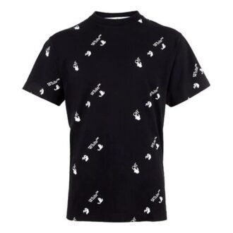 Logo Printing Short Sleeve Loose Fit Black
