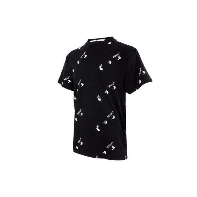 Logo Printing Short Sleeve Loose Fit Black
