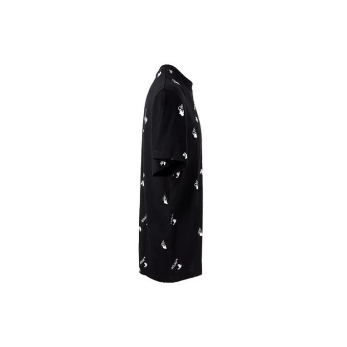 Logo Printing Short Sleeve Loose Fit Black
