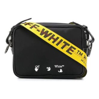 Logo Printing Shoulder Bag Men Black/Yellow