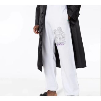 Logo Printing Sports Long Pants White