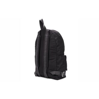 logo Printing Zipper Multiple Pockets backpack schoolbag Black