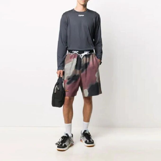 Logo Round Neck Pullover Long Sleeves Version Gray