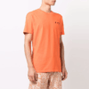 Logo Round Neck Short Sleeve Ordinary Version Orange