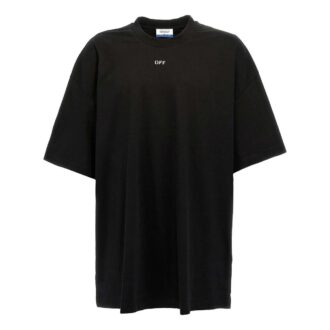Logo-Stamp Cotton T-shirt “Black”
