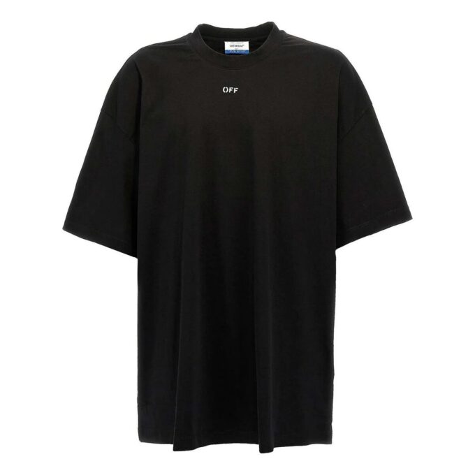 Logo-Stamp Cotton T-shirt “Black”